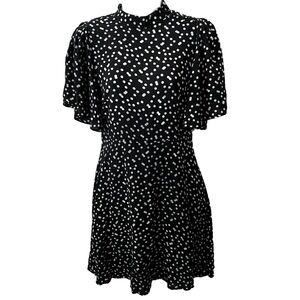 Zara, Polka Dot Flutter Sleeve Dress